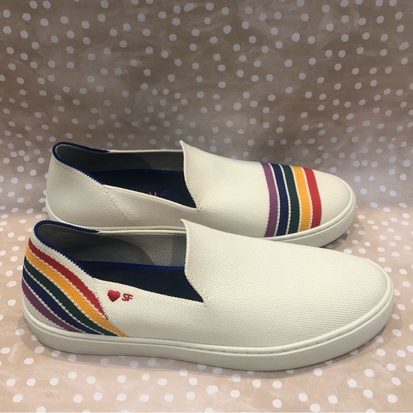 ROTHY’s Women’s Pride San Francisco Rainbow Slip On Sneaker Size 8.5 - Picture 5 of 10